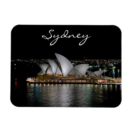 Sydney Opera House by Night, Australien, Foto Magnet (Horizontal)
