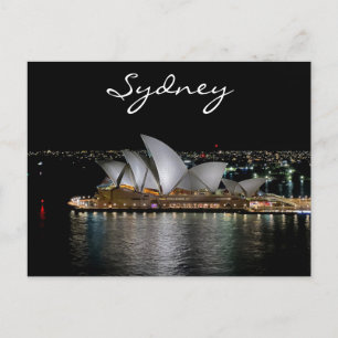 Sydney Opera House by Night, Australien, Foto Postkarte