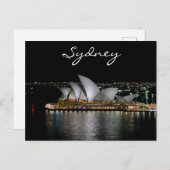Sydney Opera House by Night, Australien, Foto Postkarte (Vorne/Hinten)