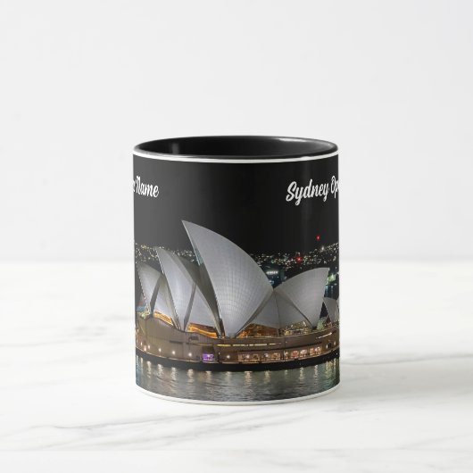 Sydney Opera House by Night, Australien, Foto Tasse (Zentrum)