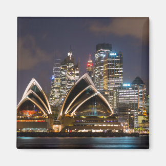 Sydney Opera House & City at night, Australien Magnet