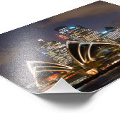 Sydney Opera House & Cityscape am Abend, Australie Fotodruck (Ecke)