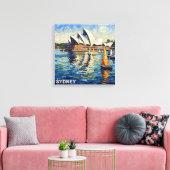 Sydney Opera House Hafen Segeln Gespannte Leinwand (Insitu (Wohnzimmer))