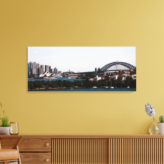 Sydney" Opera House & Harbour Bridge Leinwand (Insitu (Wohnzimmer))