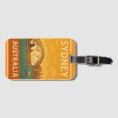 Sydney Opera House & Harbour Bridge Retro Gepäckanhänger (Vorderseite (Horizontal))