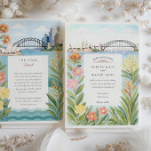 Sydney Opera House Harbour Bridge Wedding Einladung
