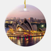 Sydney Opera House im Abend Keramik Ornament (Hinten)