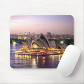 Sydney Opera House im Abend Mousepad (Mit Mouse)
