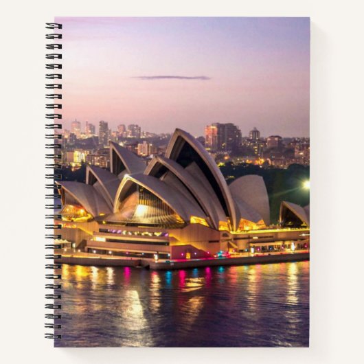 Sydney Opera House im Abend Notizblock (Vorderseite)