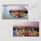 Sydney Opera House im Abend Visitenkarte (Vorne/Hinten)