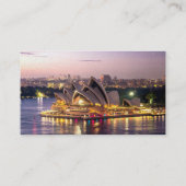 Sydney Opera House im Abend Visitenkarte (Rückseite)