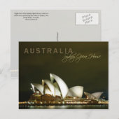Sydney Opera House in der Nacht Postkarte (Vorne/Hinten)