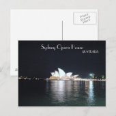 Sydney Opera House in der Nacht Postkarte (Vorne/Hinten)