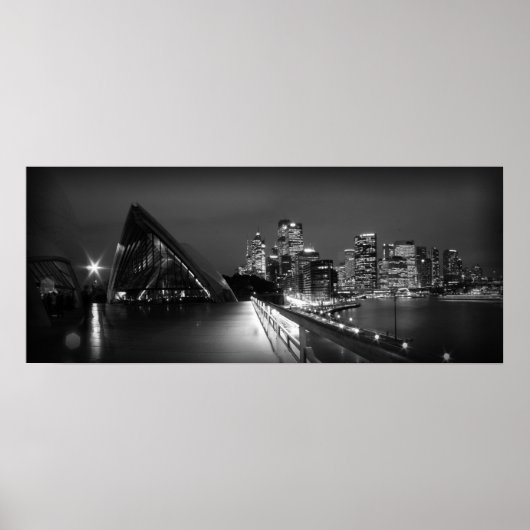 Sydney Opera House in Night Poster (Vorne)