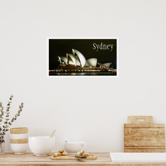 Sydney Opera House in Night Poster (Küche)