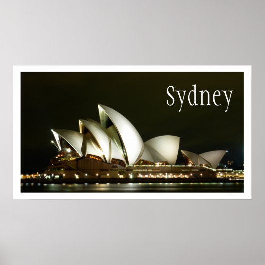 Sydney Opera House in Night Poster (Vorne)