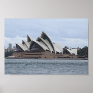 Sydney Opera House in sonniger Atmosphäre mit Wolk Poster