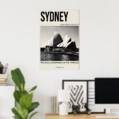 Sydney Opera House Kunstprint Schwarz & Weiß Vinta Poster (Heimbüro)