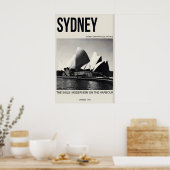Sydney Opera House Kunstprint Schwarz & Weiß Vinta Poster (Küche)
