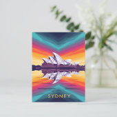Sydney Opera House – Lebendige Wasserfront-Reflexi Postkarte (Stehend Vorderseite)