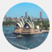 Sydney - OPERA HOUSE - Panorama Runder Aufkleber (Vorderseite)