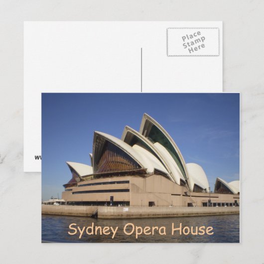 Sydney Opera House Postkarte (Vorne/Hinten)