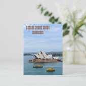 Sydney Opera House Postkarte (Stehend Vorderseite)