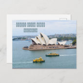 Sydney Opera House Postkarte (Vorne/Hinten)