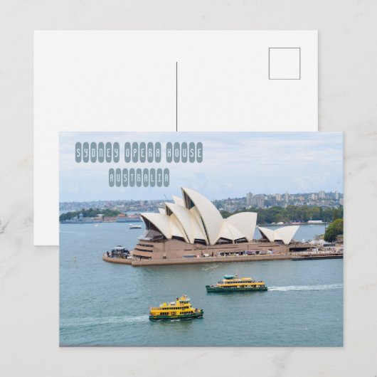 Sydney Opera House Postkarte (Vorne/Hinten)