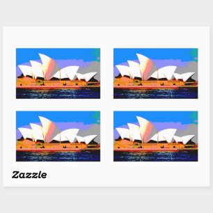 Sydney Opera House Rechteckiger Aufkleber