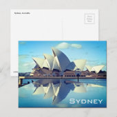 Sydney Opera House Reflektiert Postkarte (Vorne/Hinten)