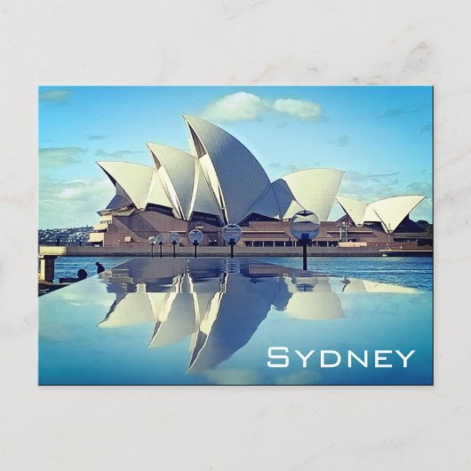 Sydney Opera House Reflektiert Postkarte (Vorderseite)