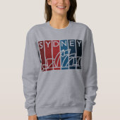 Sydney Opera House Shades of Red and Blue Sweatshirt (Vorderseite)