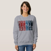 Sydney Opera House Shades of Red and Blue Sweatshirt (Vorne ganz)