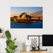 Sydney Opera House & Sydney Harbour Bridge Poster (Heimbüro)