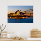 Sydney Opera House & Sydney Harbour Bridge Poster (Küche)