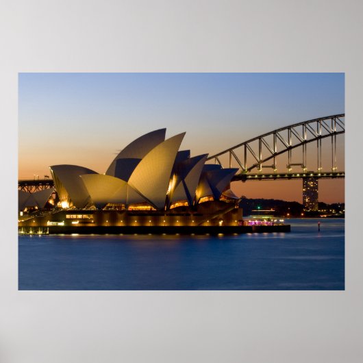 Sydney Opera House & Sydney Harbour Bridge Poster (Vorne)