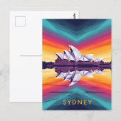 Sydney Opera House – Vibrant Waterfront Reflection Postkarte (Vorne/Hinten)