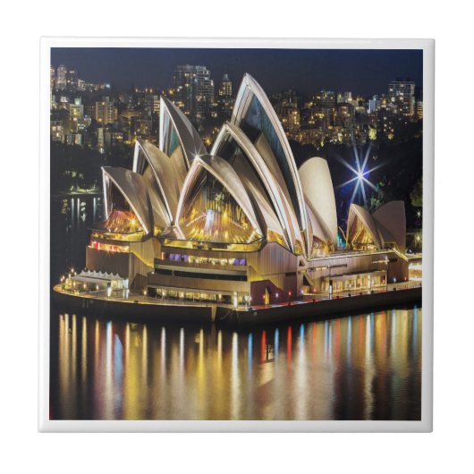 Sydney - OPERA HOUSE - view Fliese (Vorderseite)