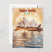 Sydney Opera House Vintag Postkarte (Vorne/Hinten)
