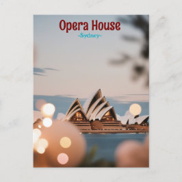 Sydney Opera House Vintag Postkarte
