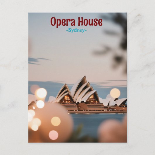 Sydney Opera House Vintag Postkarte (Vorderseite)