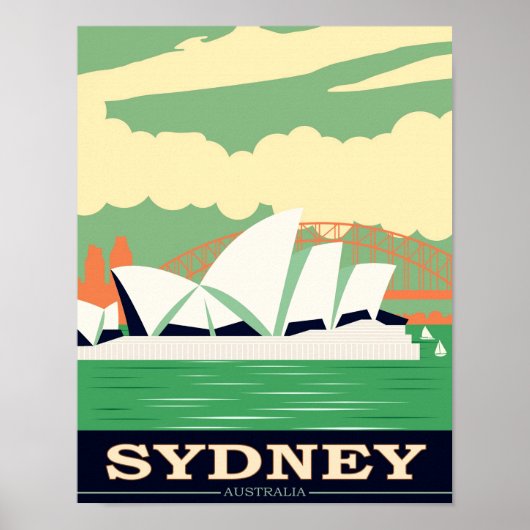 Sydney Opera House Vintage Poster (Vorne)