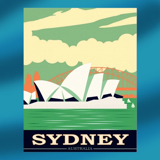 Sydney Opera House Vintage Poster