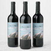 Sydney Opera House Wedding Personalized Wine Label Weinetikett (Flaschen)