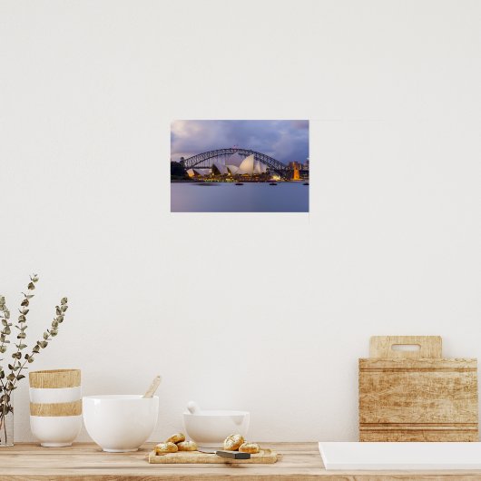 Sydney Opera in der Nacht Poster (Küche)