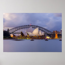 Sydney Opera in der Nacht Poster