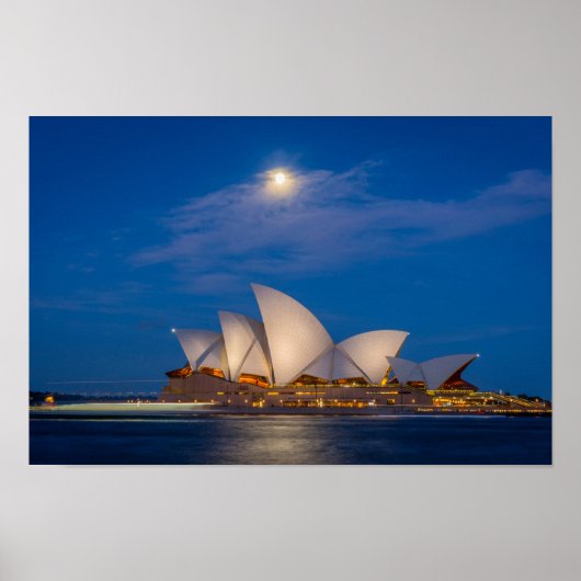 Sydney Opera in der Nacht Poster (Vorne)