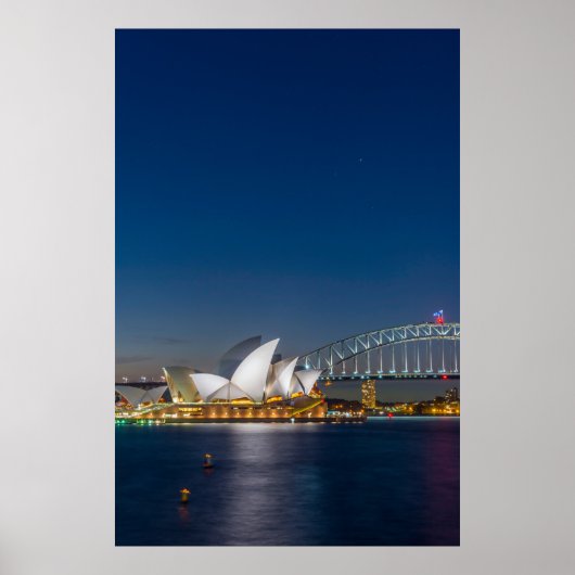 Sydney Opera in der Nacht Poster (Vorne)