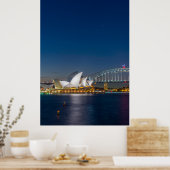 Sydney Opera in der Nacht Poster (Küche)